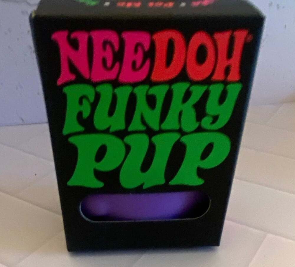 Schylling NeeDoh Funky Pup Fidget Toy Purple